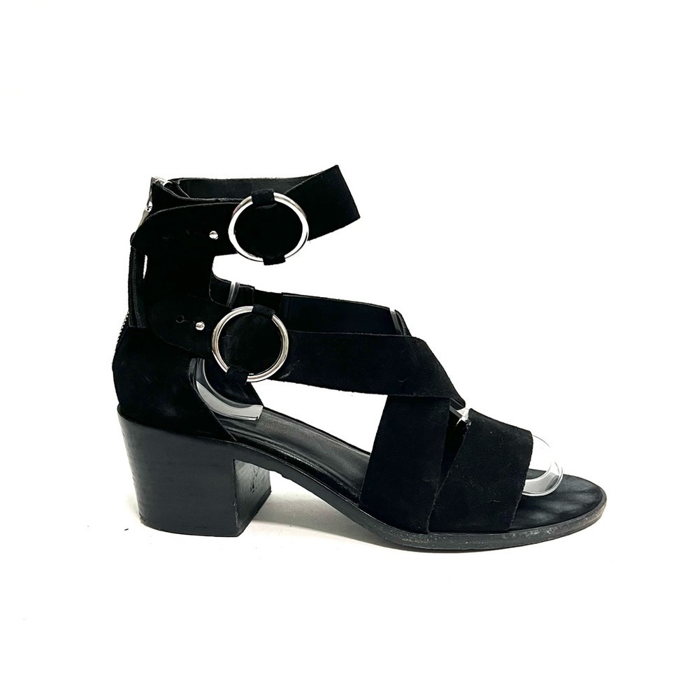RAG & BONE | Vintage Y2K harness accent Mari black suede gladiator sandals